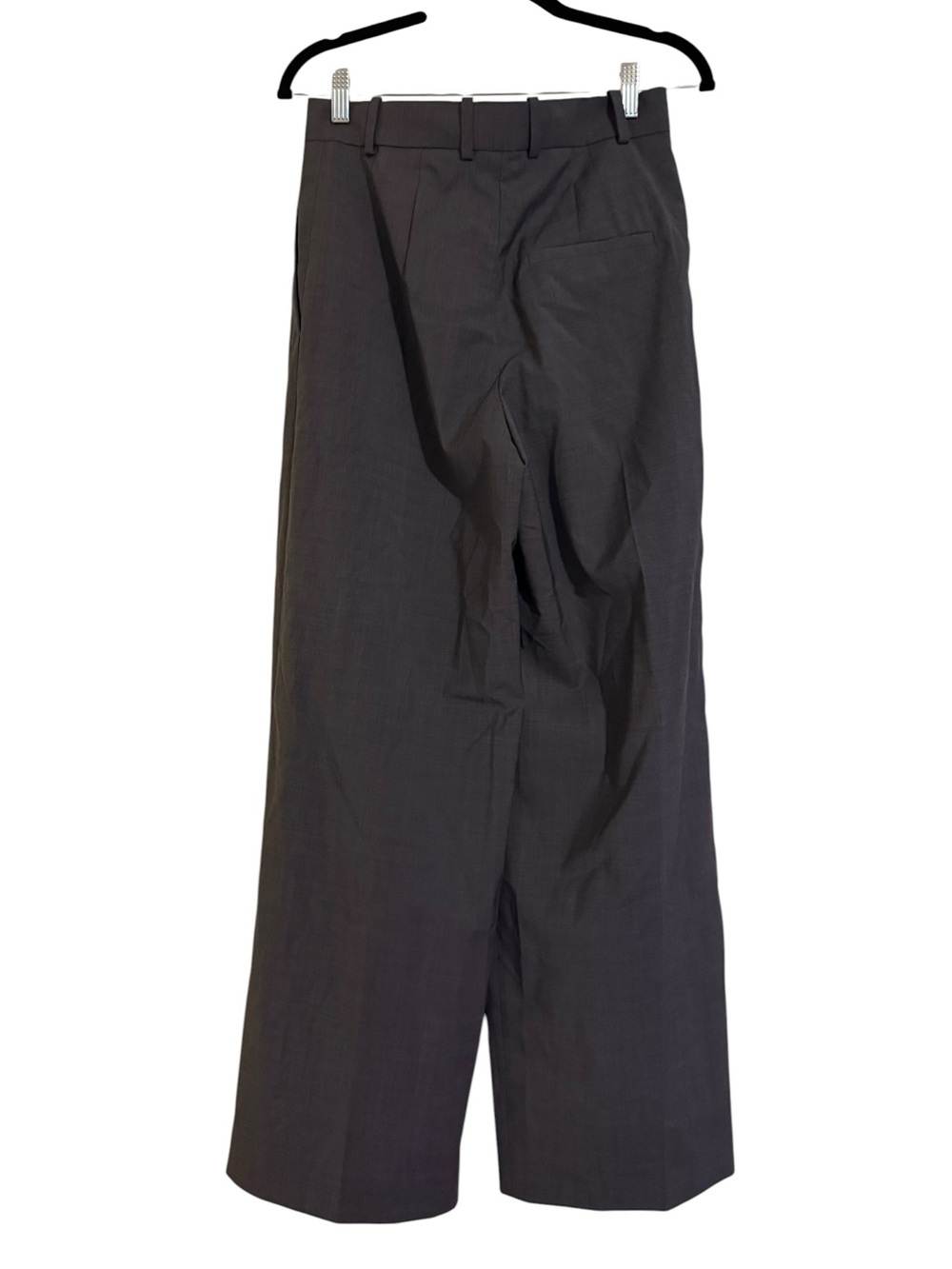 COS Gray Wool Pleated Wide Leg Trousers NWT Size 4 - Picture 3 of 5